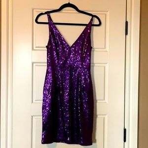 Purple Sequins Dress